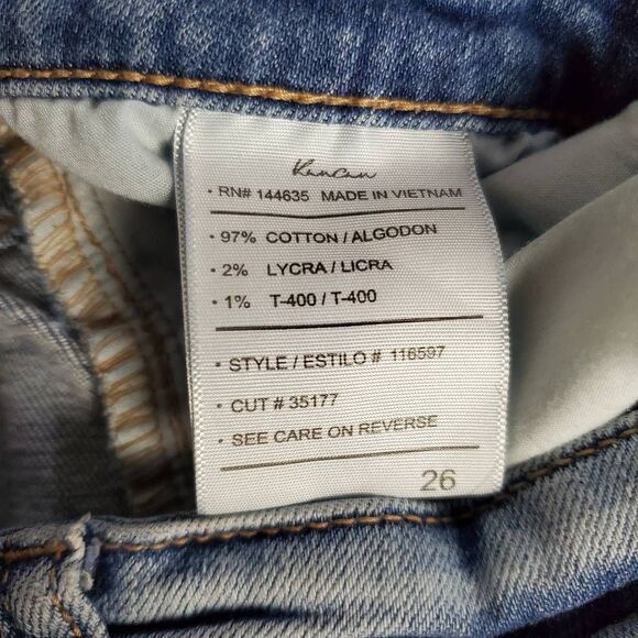 KanCan for Maurices Women’s High Rise Skinny Jeans Size 26 Button Fly Distressed - Picture 6 of 10